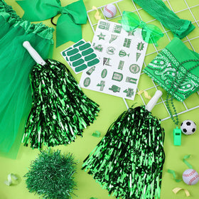 Ramede green bow hair ties for festive hairstyles