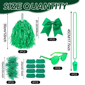 Ramede green mesh gloves add flair to cheer outfits