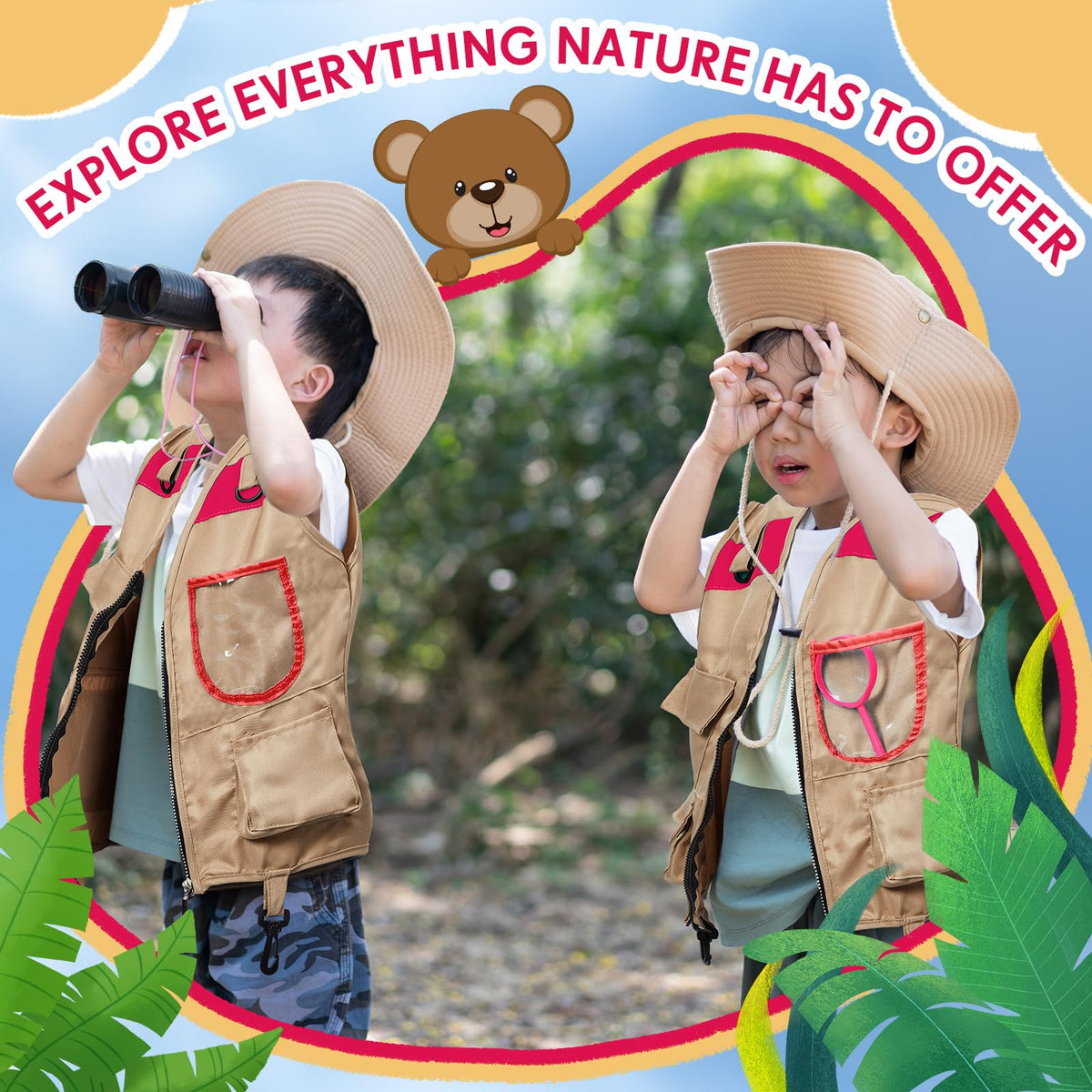 Ramede Kids Safari Explorer outdoor set ready for hiking and camping adventures.