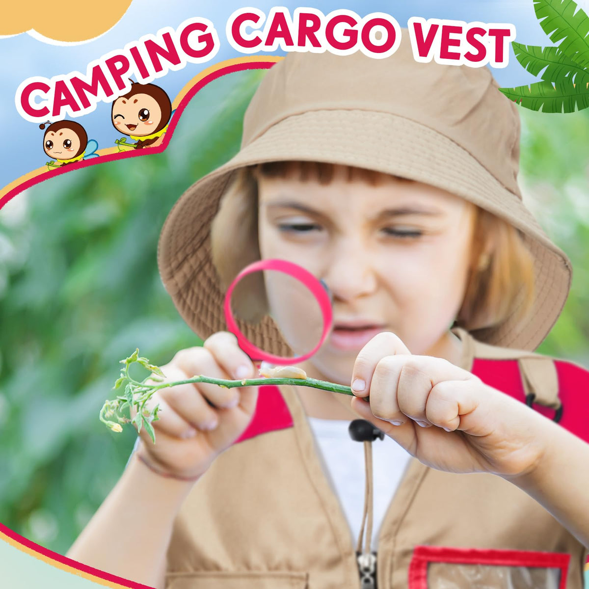 Ramede Kids Safari Explorer wide brim hat provides sun protection during outdoor play.