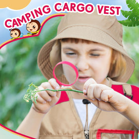Ramede Kids Safari Explorer wide brim hat provides sun protection during outdoor play.