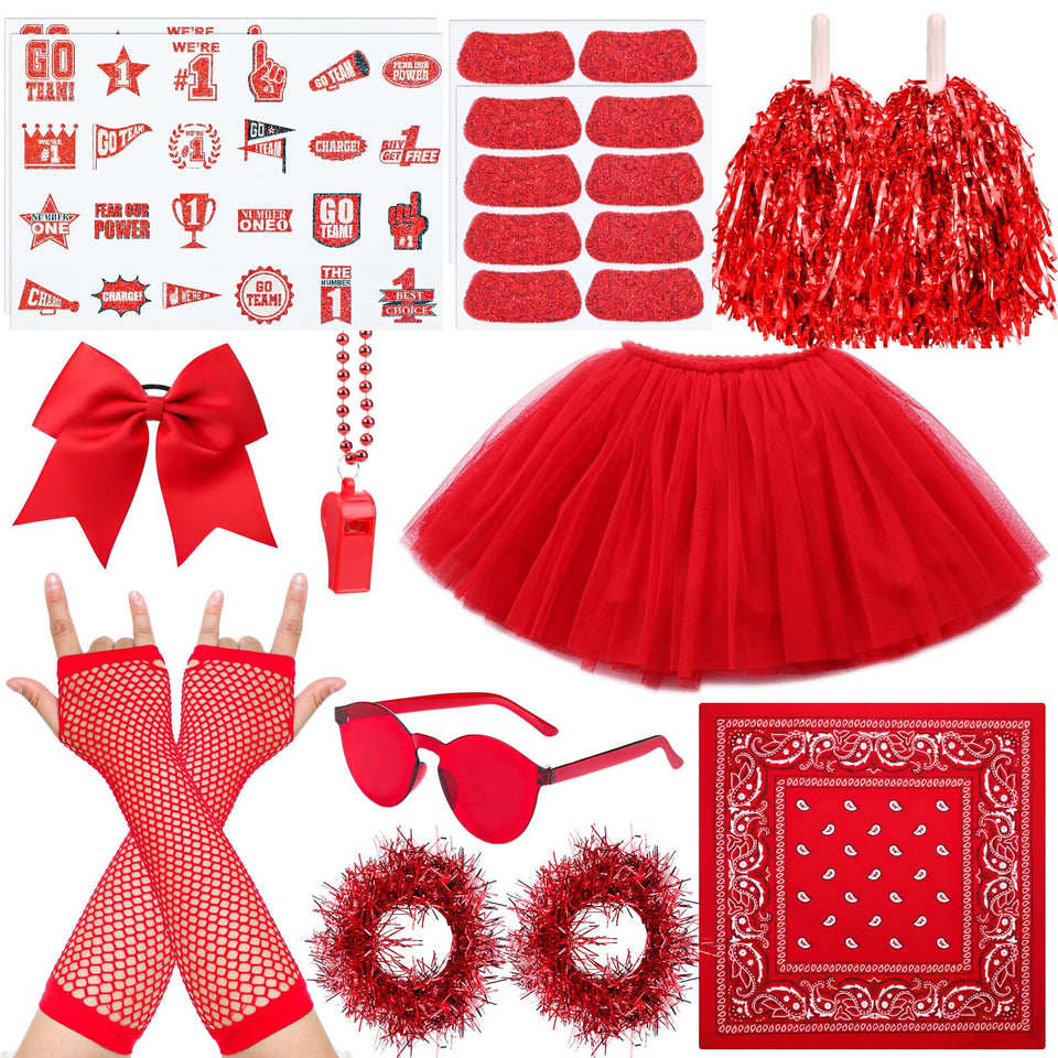 Ramede red cheer poms brighten game day crowds and support teams