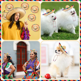 Ramede fiesta hats displayed as wall decor for vibrant holiday celebrations.