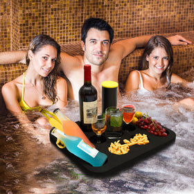 RAMIEYOO Floating Drink Holder in a hot tub for relaxed sipping
