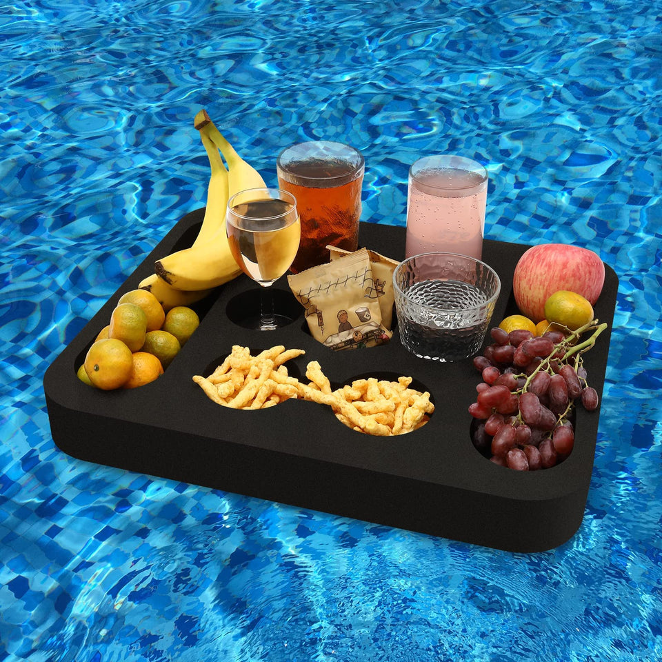 RAMIEYOO Floating Drink Holder on a pool tray for easy, accessible beverages