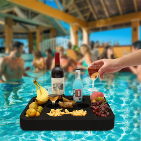 RAMIEYOO Refreshment Table Tray at the beach for simple service and sharing
