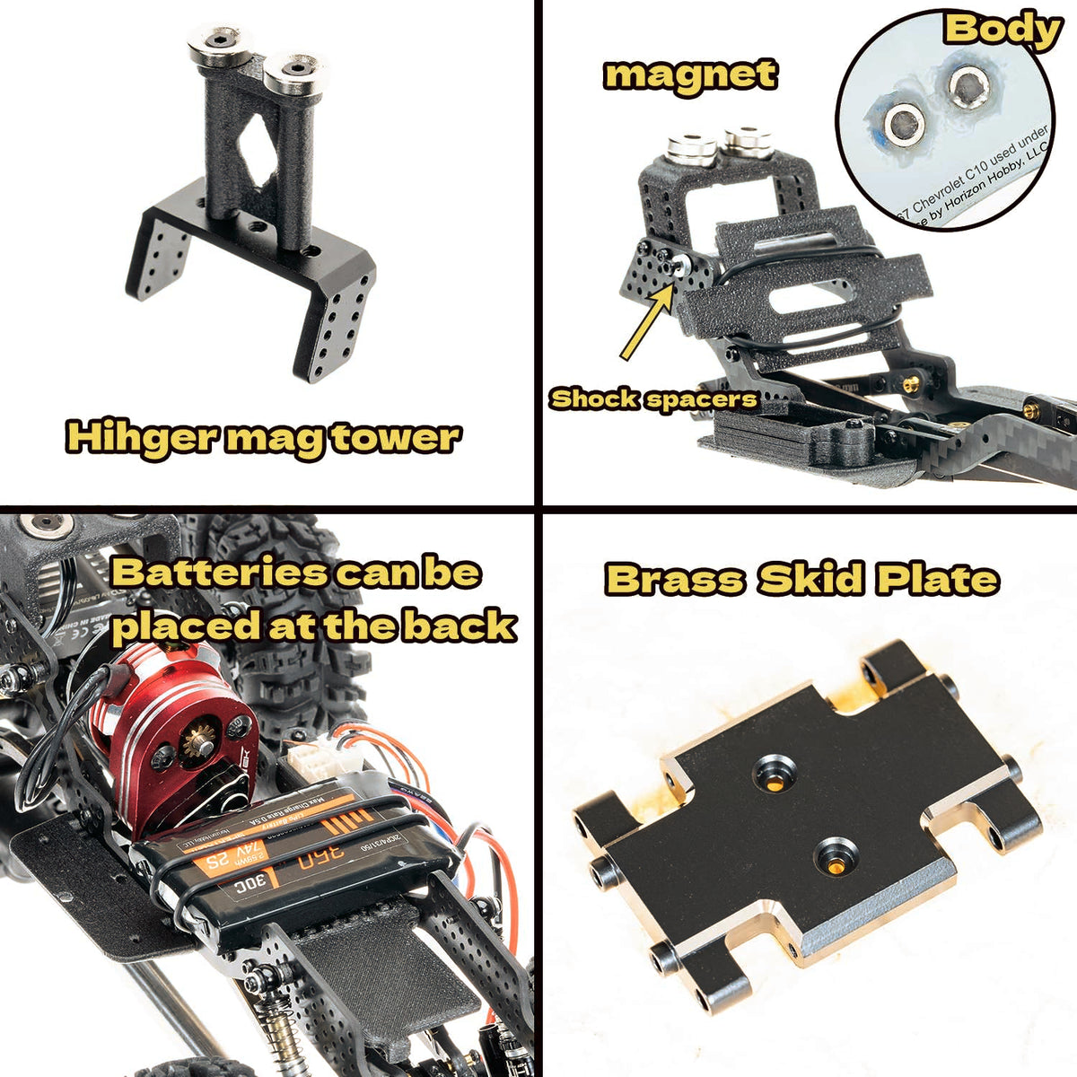 RampCrab SCX24 brass skid plate provides durable protection.