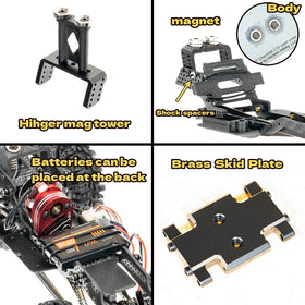 RampCrab SCX24 brass skid plate provides durable protection.