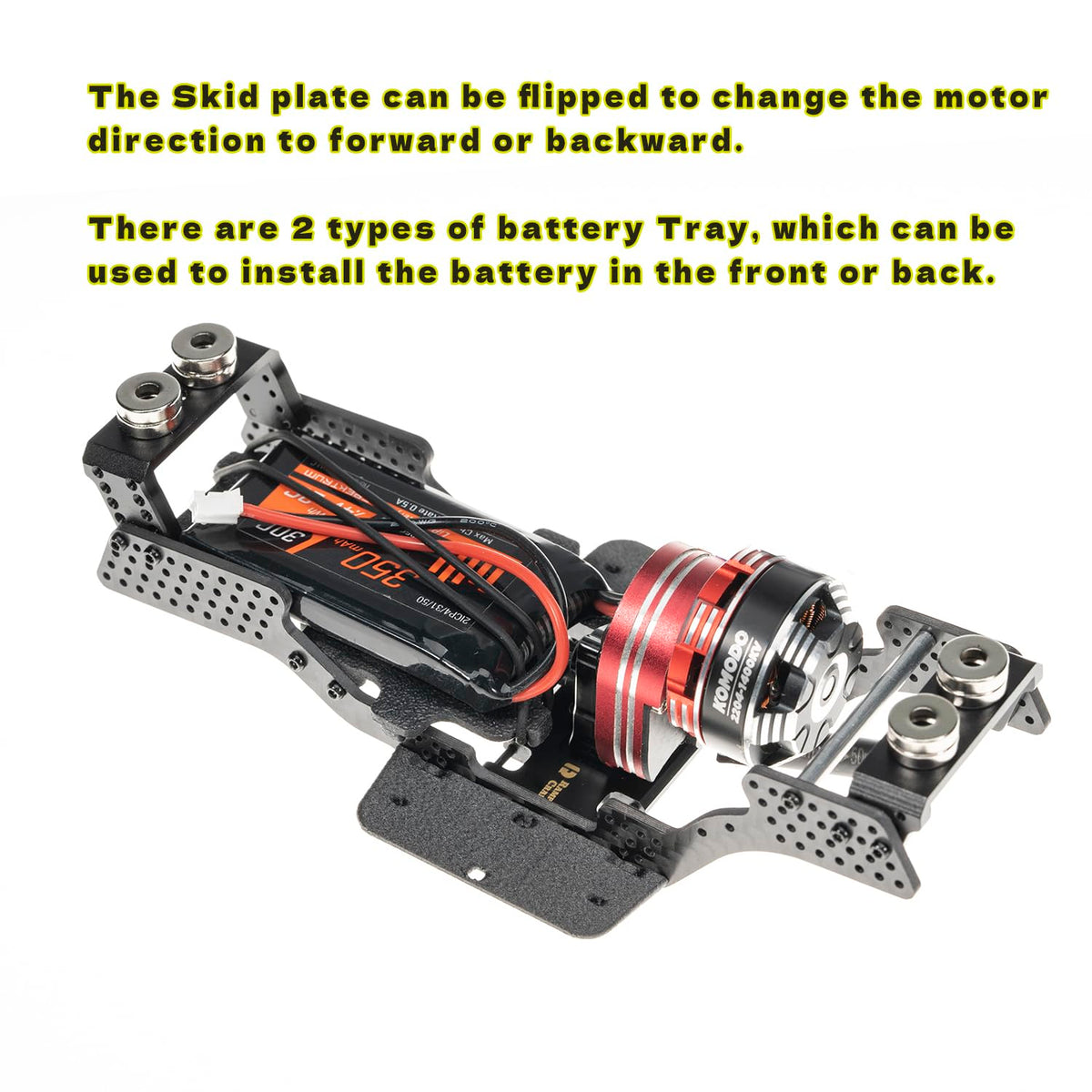 RampCrab SCX24 LCG chassis body mounts securely hold components.