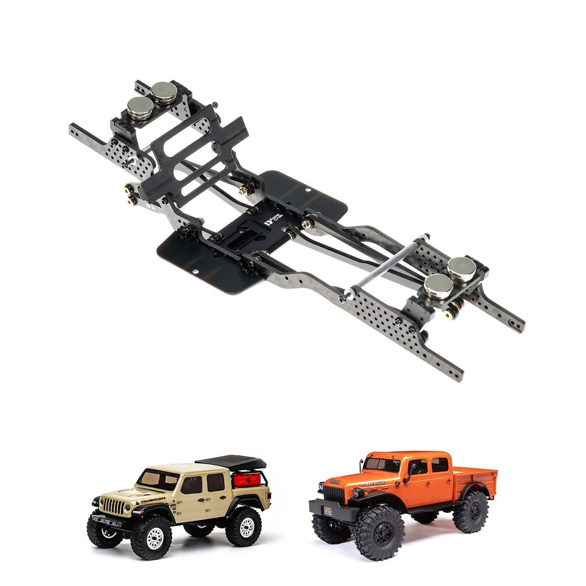 RampCrab SCX24 LCG chassis frame enhances stability for tougher climbs