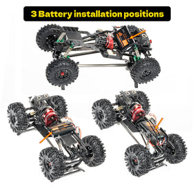 RampCrab SCX24 LCG chassis kit fits JLU Bronco C10 for upgrades.
