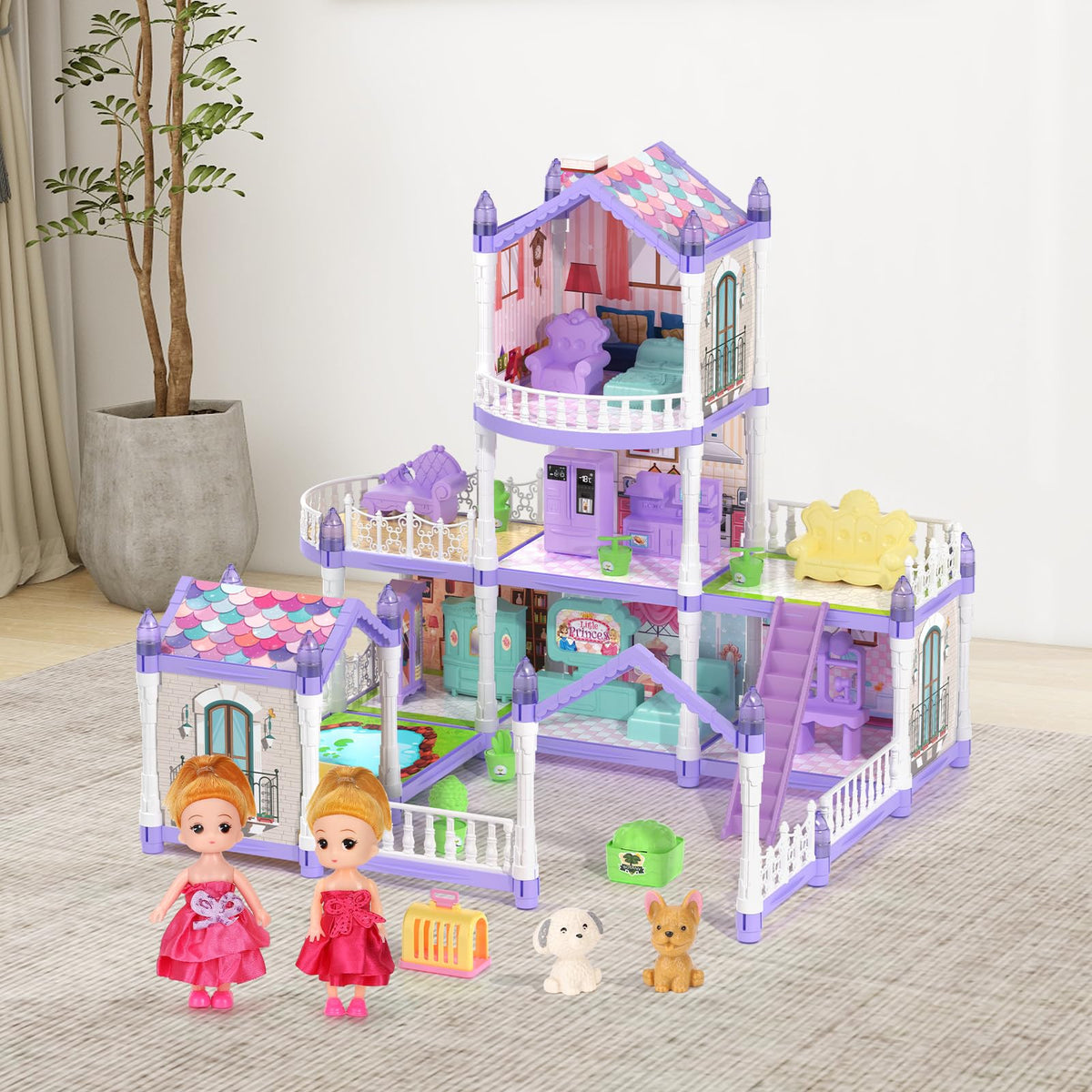 Randhar doll house lights glow after daylight for magical nights.