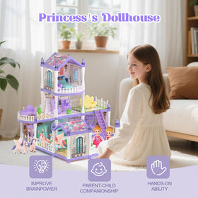 Randhar Lilac Doll House interior-3-levels with roomy spaces for cooperative storytelling