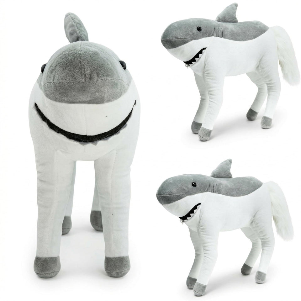 Randimals Hork plush face close-up shows soft fur for comforting hugs.