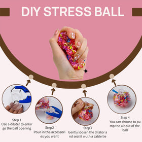 RandJ DIY Stress Ball Kit with air pump for quick, satisfying inflation and shaping.