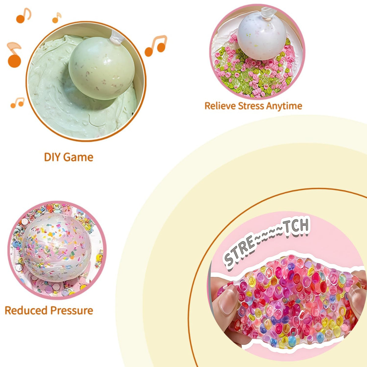 RandJ DIY Stress Ball Kit expander tool for precise filling and texture control.