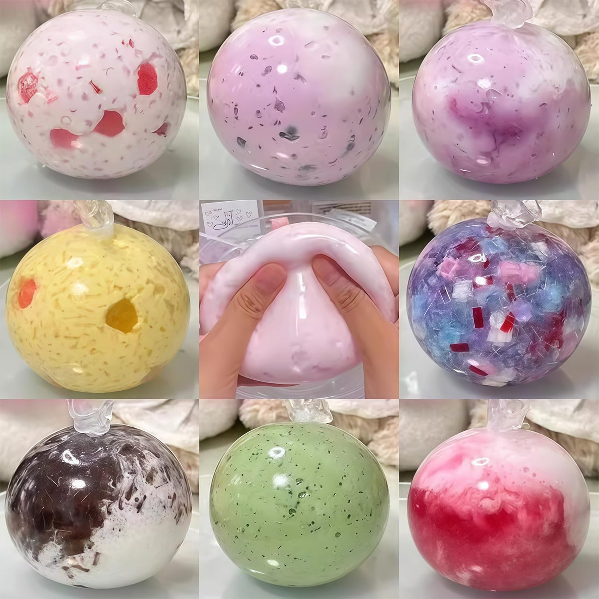 RandJ DIY Stress Ball Kit glitter fill for shimmering sensory feedback.