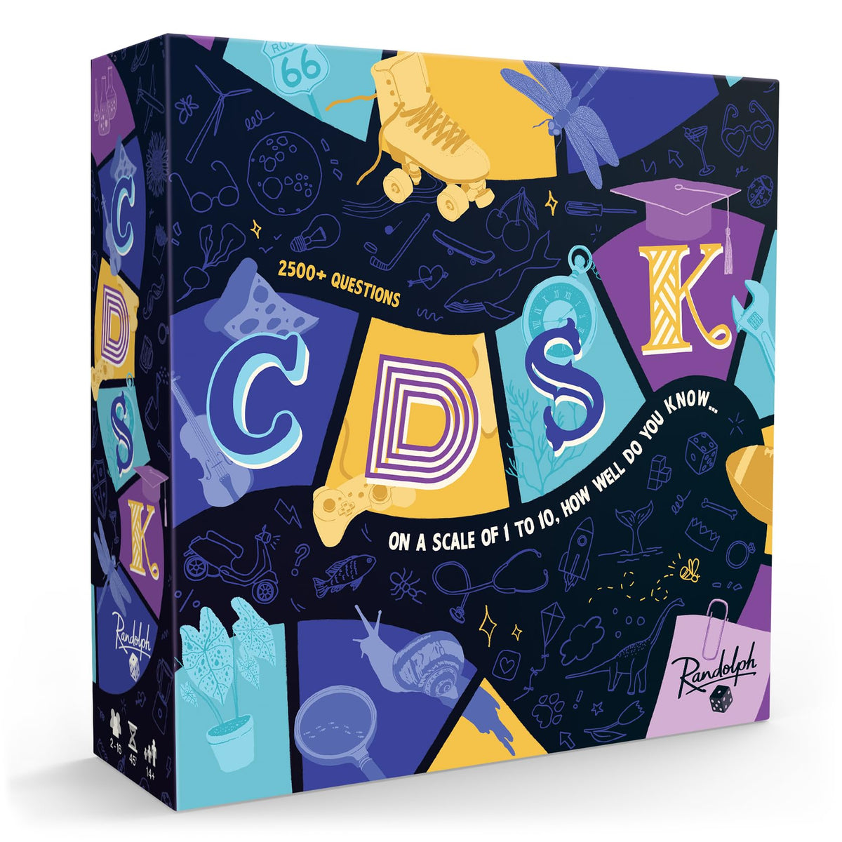 Randolph CDSK box lid open, quick setup for standout trivia nights.
