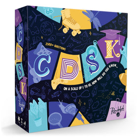 Randolph CDSK box lid open, quick setup for standout trivia nights.