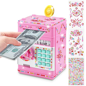 Ranphykx piggy bank front view showing a safe, kid friendly savings tool.