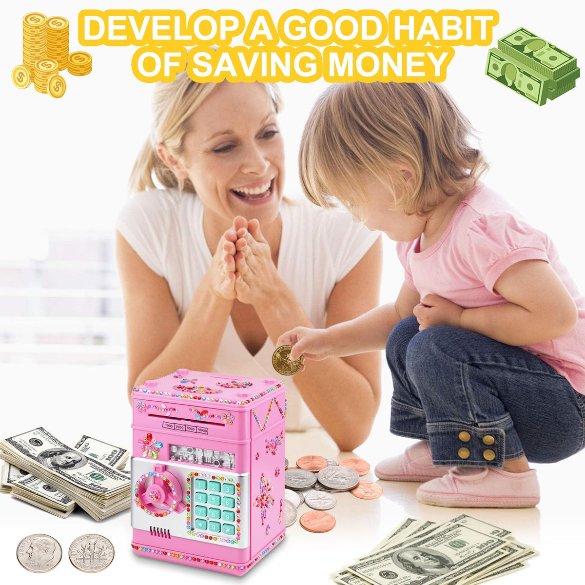 Ranphykx piggy bank gift packaging ready for birthdays or back to school.