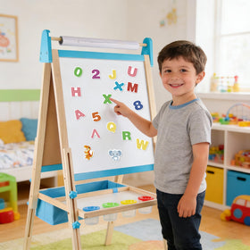 Ranqibo kids easel is suitable for home or classroom learning spaces