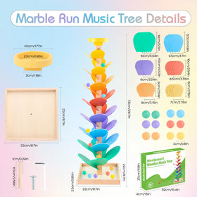 Ranqibo music tree produces rainbow melodies as marbles fall through leaves