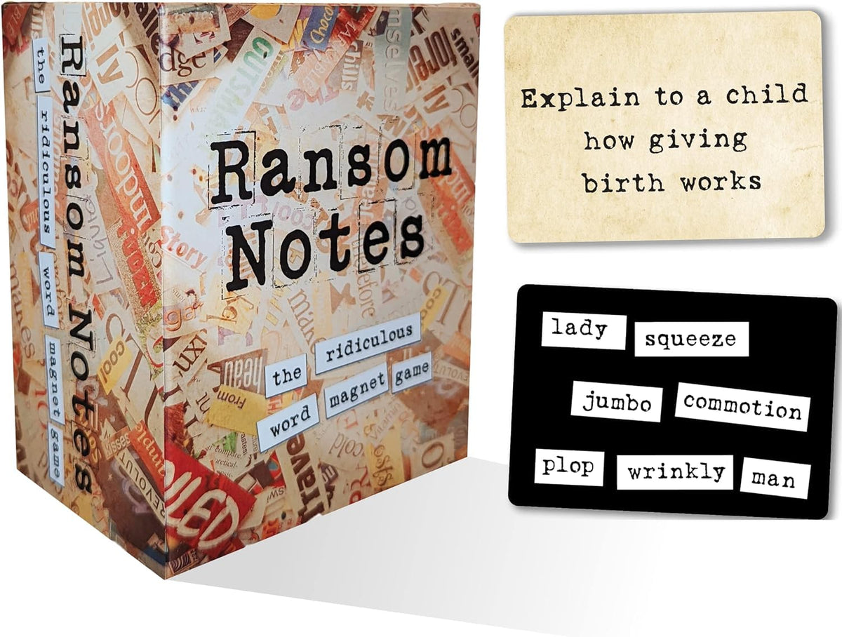 Ransom Notes expansion pack showcasing more prompts and words for bigger groups