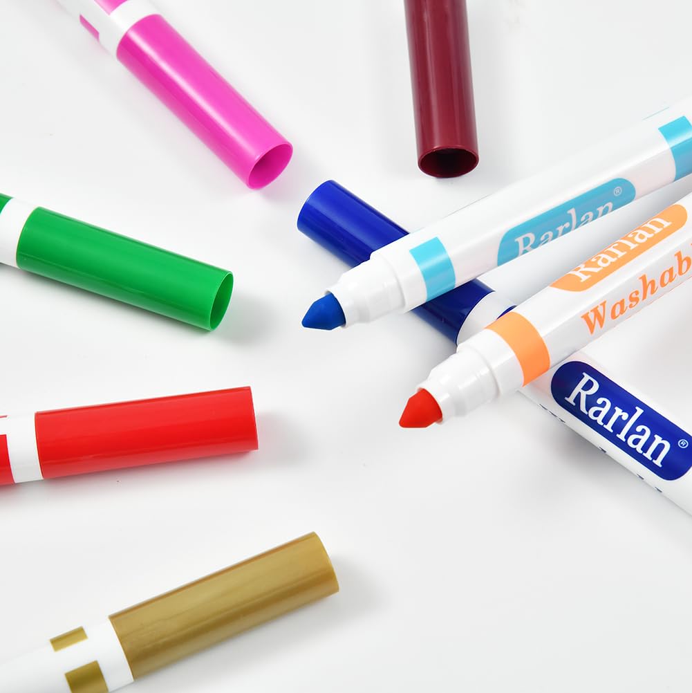 Rarlan markers with broad conical tips suitable for big and small strokes
