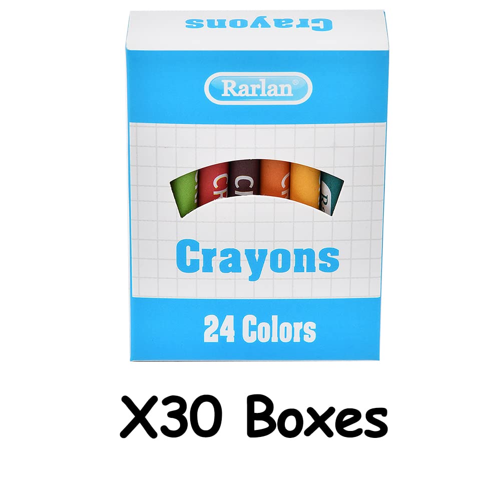 Rarlan Crayons in individual storage boxes for easy organization.