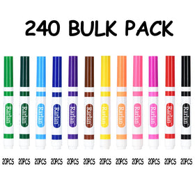 Conical-tip design enables broad coloring and fine lines with Rarlan markers