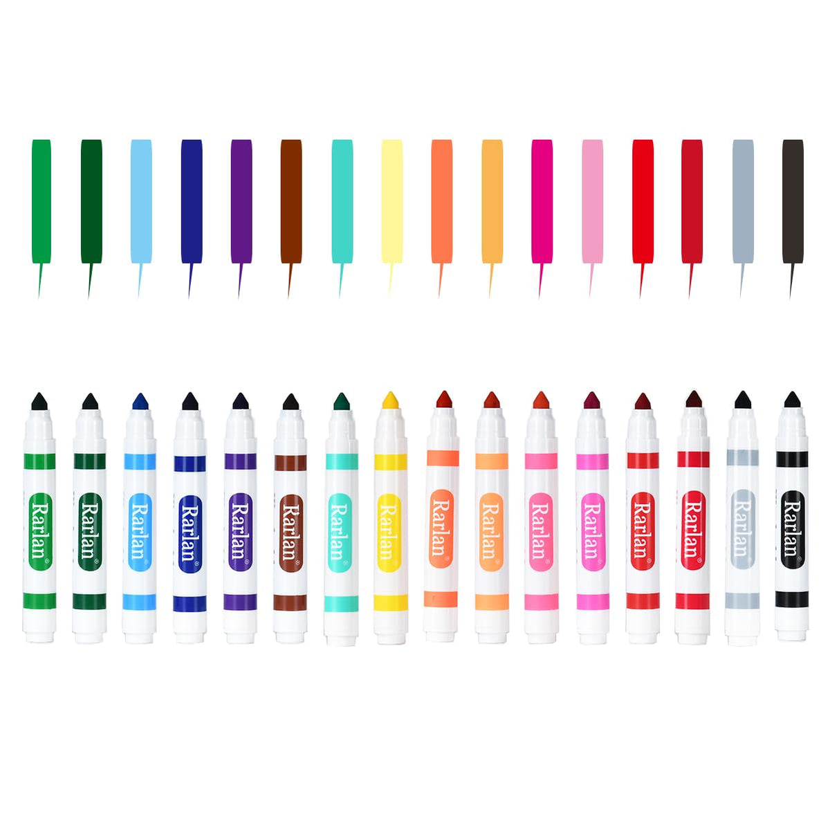 Rarlan markers in use by kids during drawing sessions.