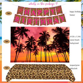 Rastaquo sunset beach backdrop—sets tropical scene perfect for photos and dancing