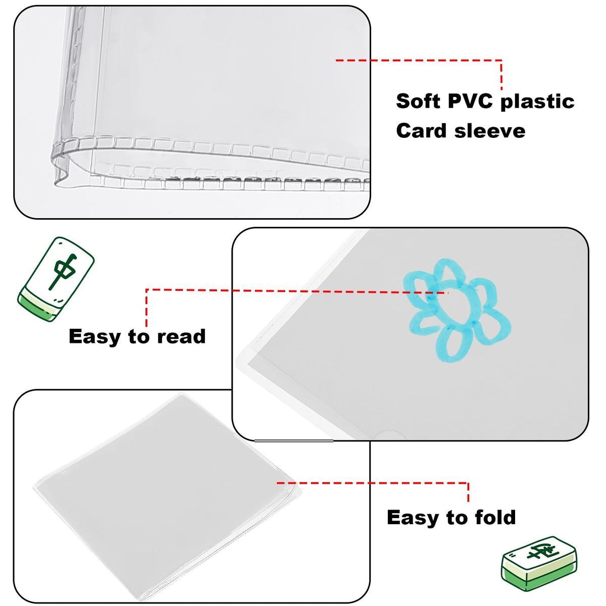 RattanView foldable mahjong scorecard cover folds flat for convenient travel storage.