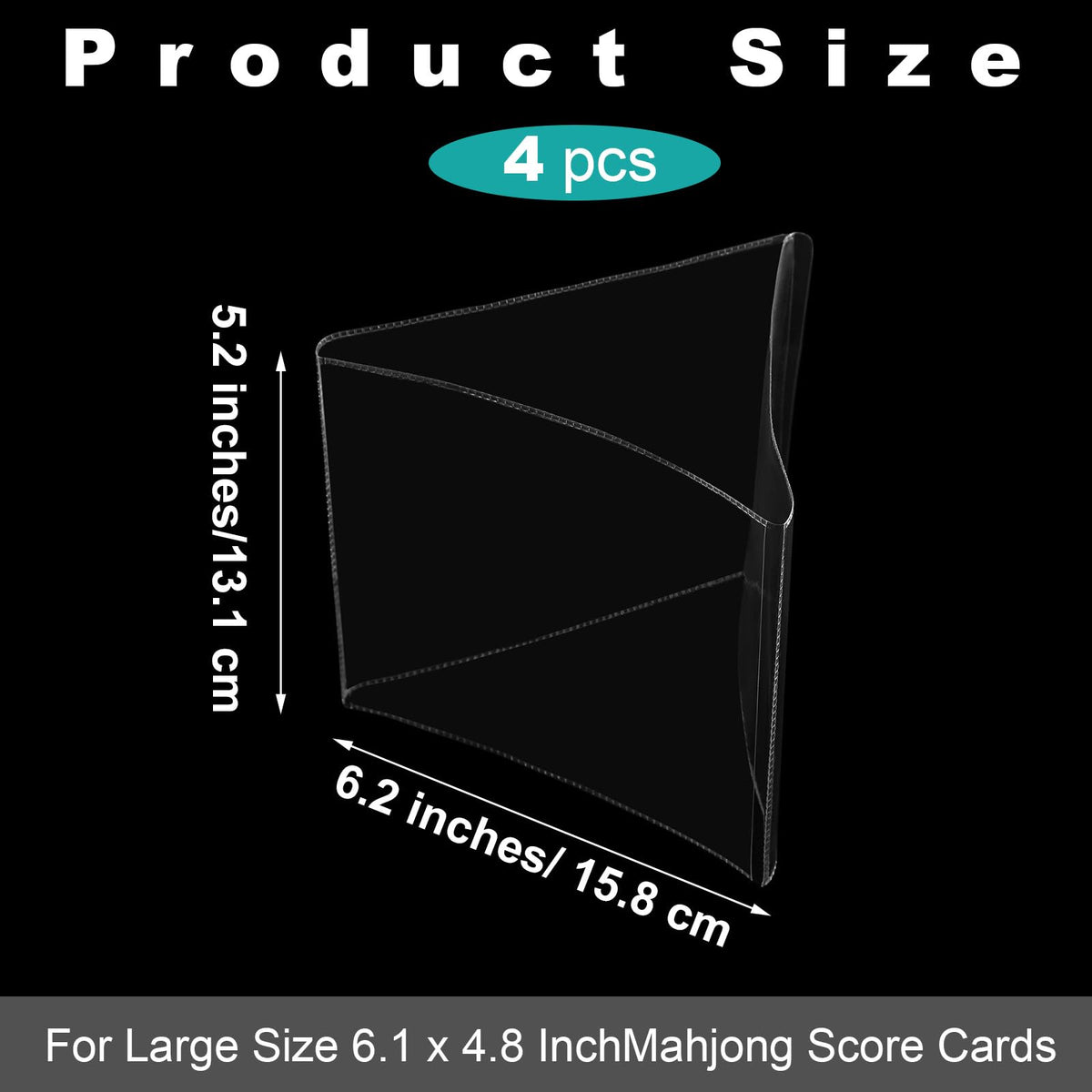 RattanView mahjong scorecard cover interior view makes sliding large hand cards simple.