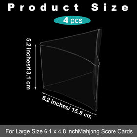 RattanView mahjong scorecard cover interior view makes sliding large hand cards simple.