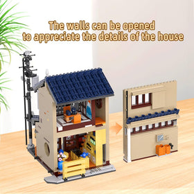 RAVAYO two-story tea house design on a lively street scene