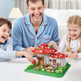 RAVAYO Mushroom House Colorful Pieces: vibrant bricks for visual appeal