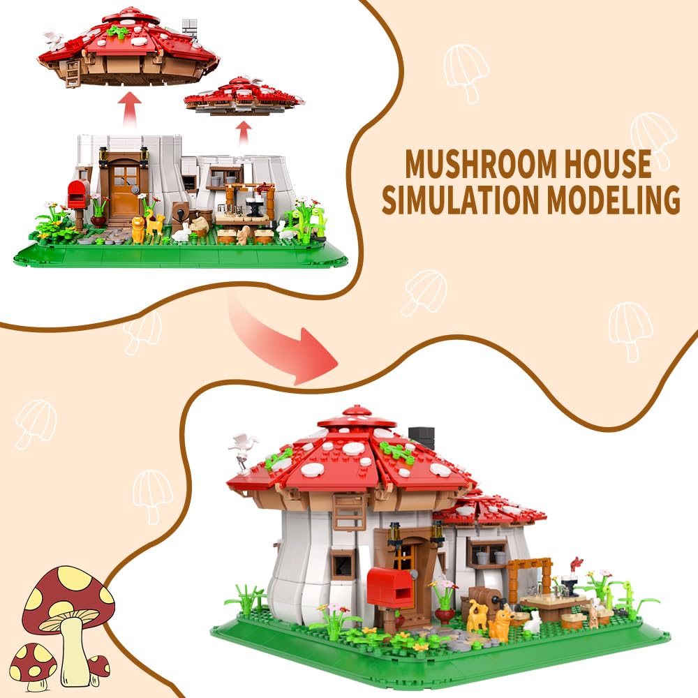RAVAYO Mushroom House Model on Table: inspiring relaxed, focused hobby