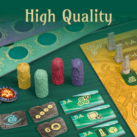 Ravensburger Alea The Druids of Edora tokens and board enable flexible scoring options.