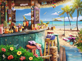 Ravensburger Beach Bar Breezes palm trees: lush greenery enhancing coastal escape vibes.