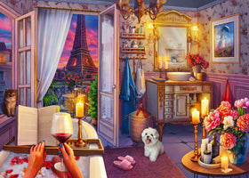 Ravensburger bubble bath detail puzzle: immersive scene ideal for mindful puzzles.