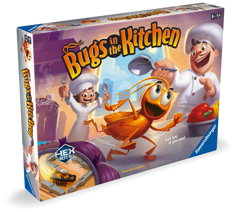 Ravensburger Bugs in the Kitchen board setup encourages quick family play.