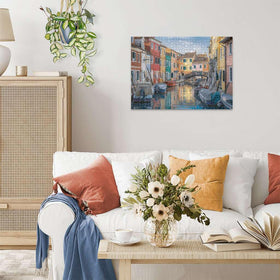 Ravensburger Burano Italy sunlit reflections puzzle with glare-free finish for comfortable puzzling