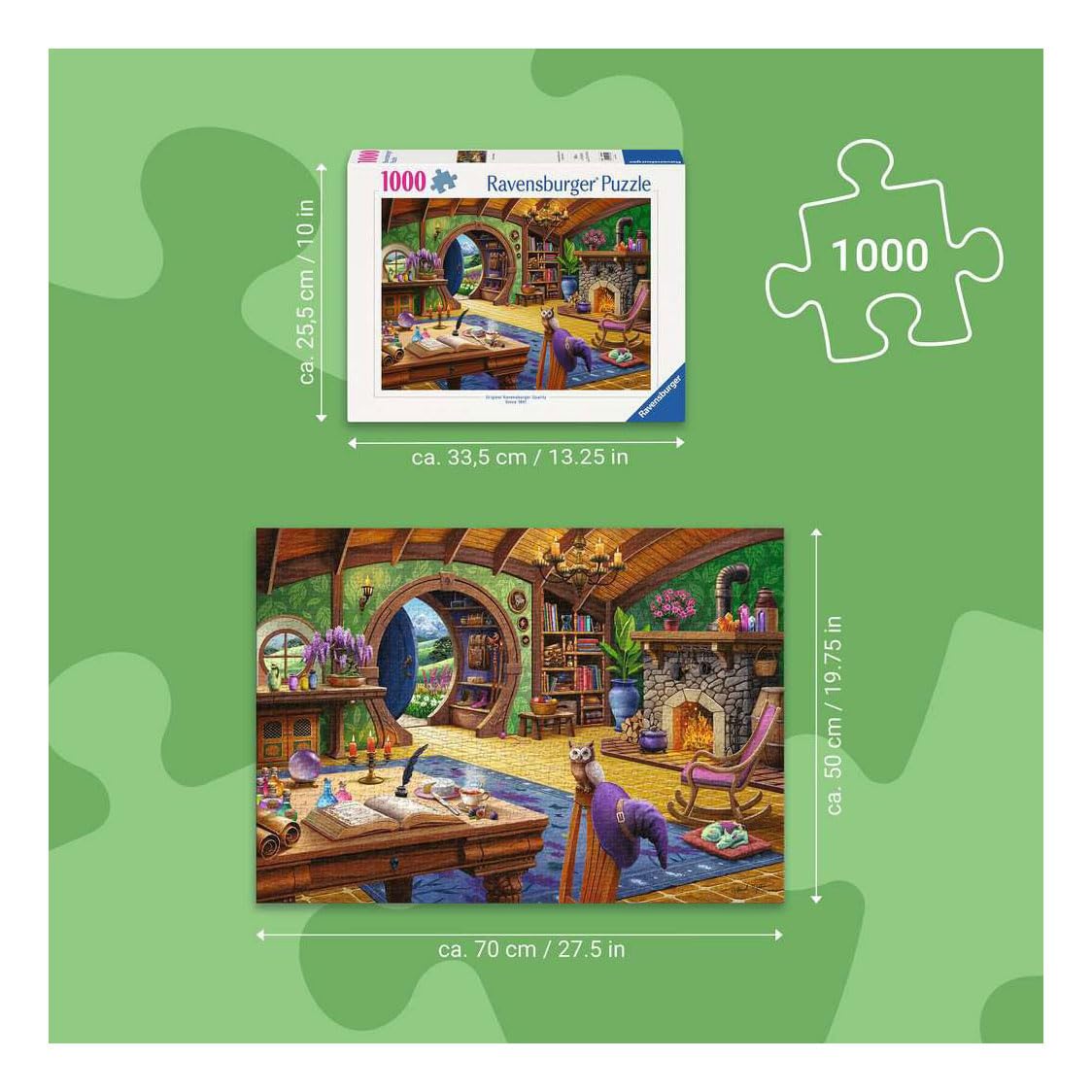 Ravensburger Charmed Cottage puzzle, softclick interlocking, precise fit for a smooth building experience.