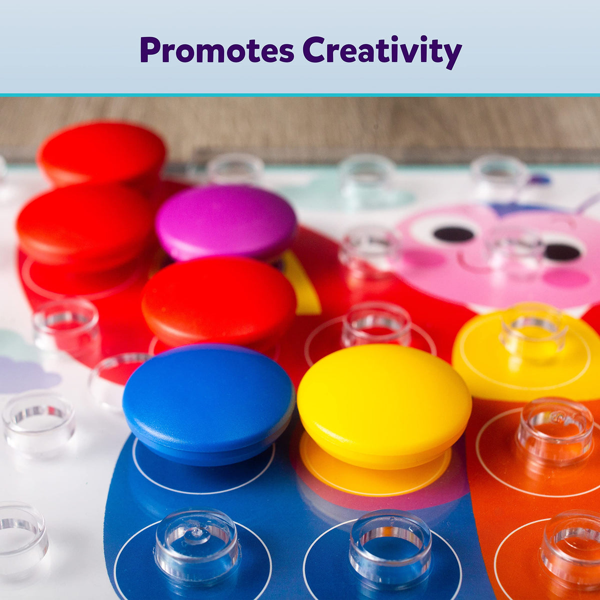 Ravensburger Colorino bright pegs in use promote color recognition