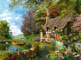 Ravensburger Country Cottage 1500-piece puzzle front view showing detail for mindful relaxation