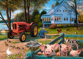 Ravensburger Country Life dog greeting scene puzzle for relaxing family time