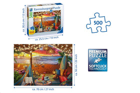 Ravensburger Cozy Cabana Puzzle FSC-certified materials support sustainable puzzling.