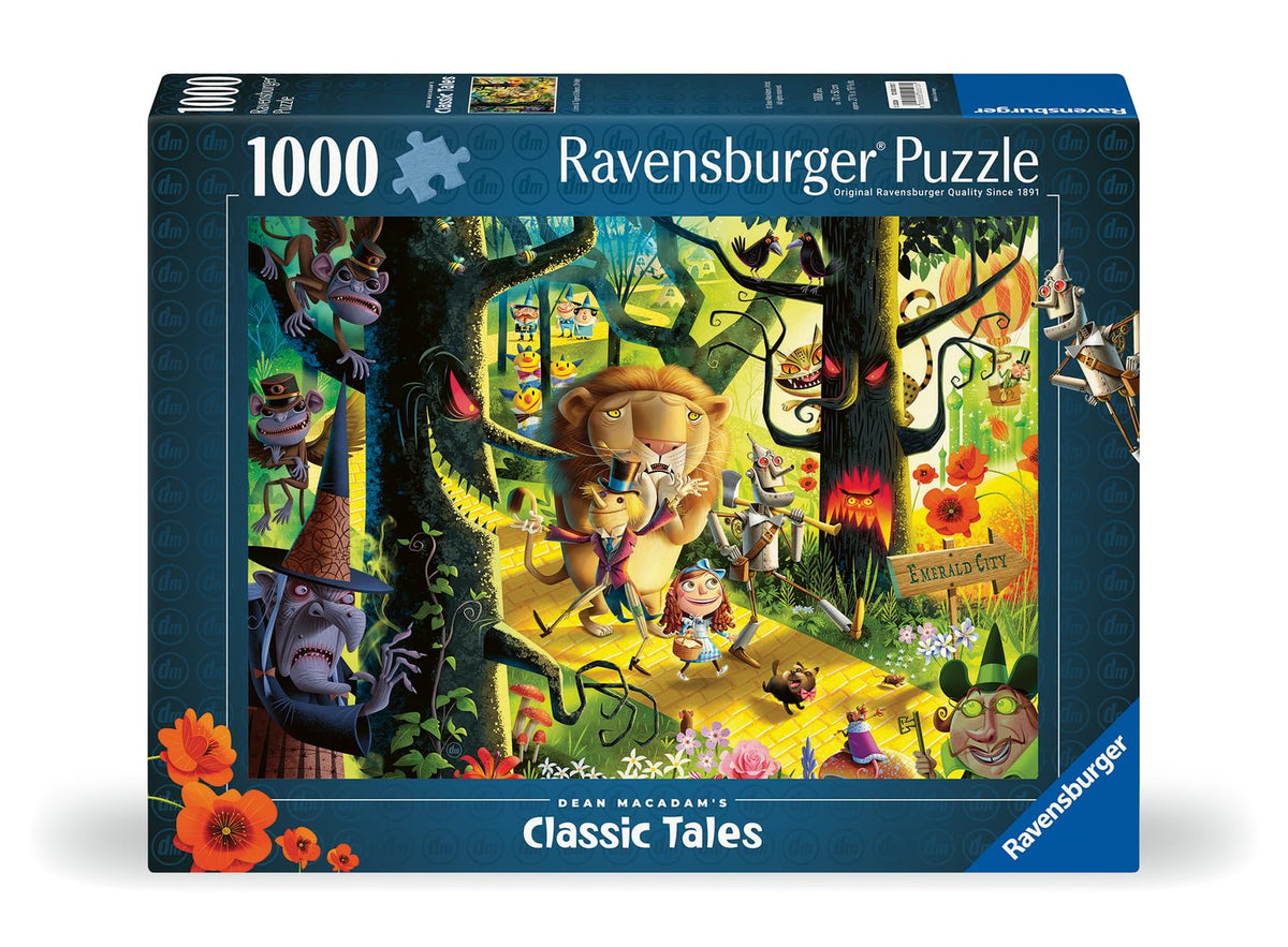 Ravensburger Dean MacAdam artwork on the puzzle surface for imaginative solving.